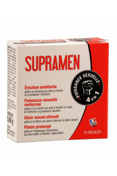 Supramen (10 gélules) - Aphrodisiaque — Erection et éjaculation | ÉCRIN