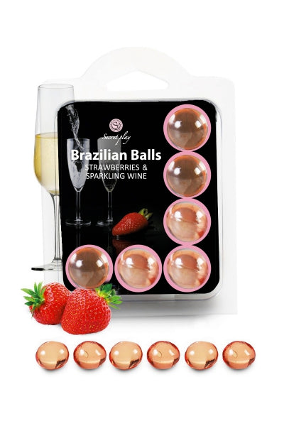 6 Brazilian Balls - fraise & champagne — Brazilian balls | ÉCRIN