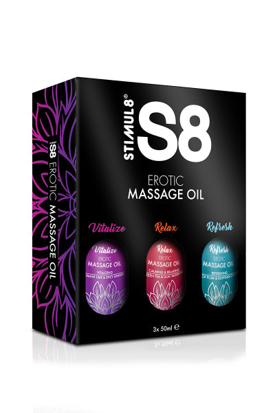 Coffret huiles de massage S8 3x50ml — Huiles et crèmes | ÉCRIN