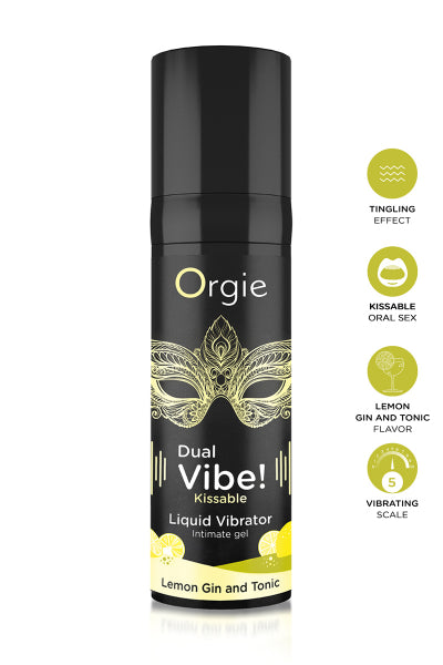 Gel d'excitation Dual Vibe Lemon Gin Tonic Liquid Vibrator — Libido, énergie sexuelle | ÉCRIN