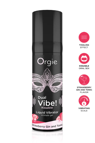 Gel d'excitation Dual Vibe Strawberry Gin Tonic Liquid Vibrator — Libido, énergie sexuelle | ÉCRIN