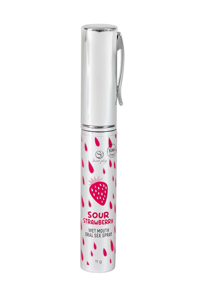Spray sexe oral et bouche humide à la fraise acide — Fellation et cunnilingus | ÉCRIN