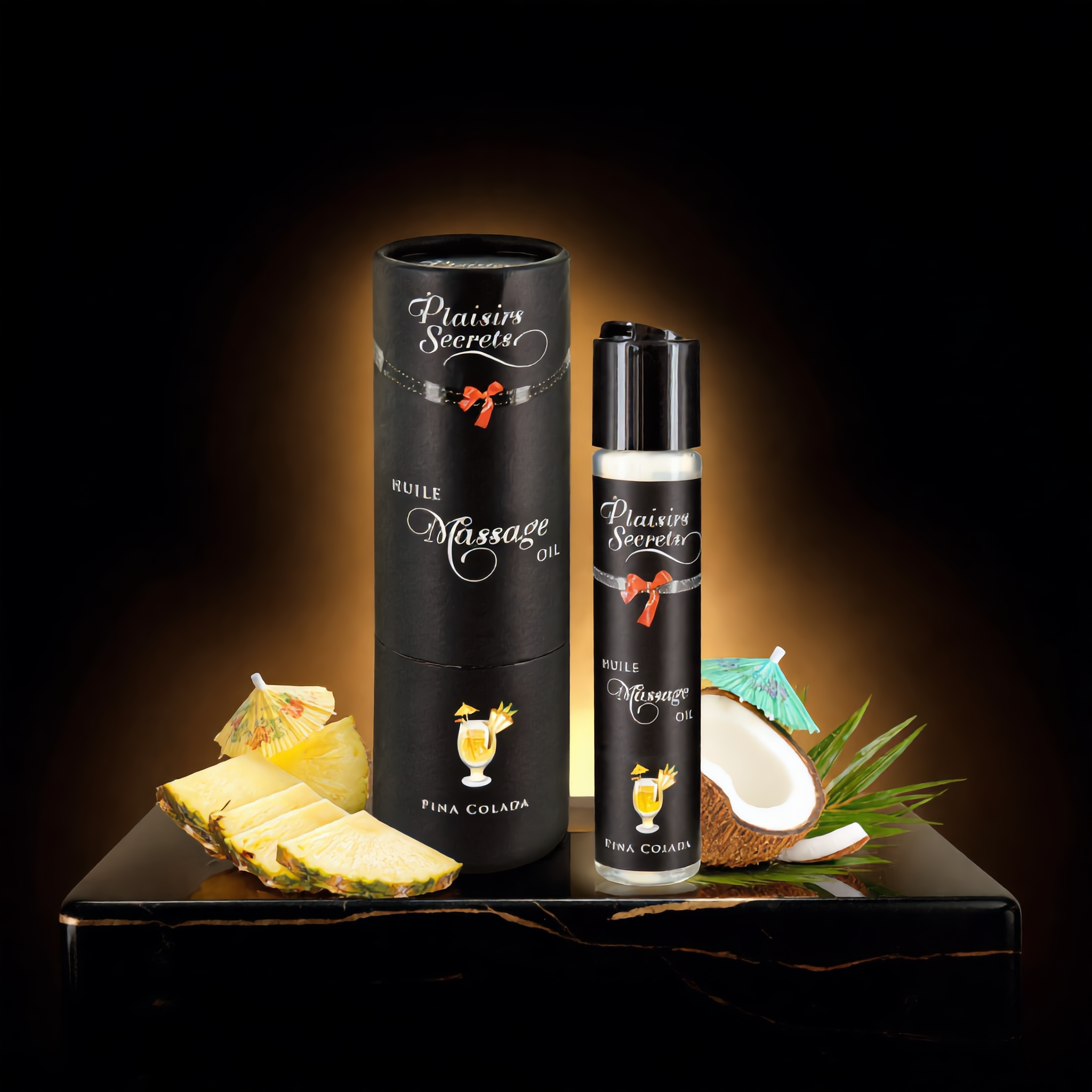 Huile de massage gourmande - Pina Colada vue 2 | ÉCRIN