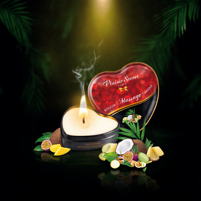 Mini Bougie de Massage Fruits Exotiques - Plaisir Secret — Bougies de massage | ÉCRIN