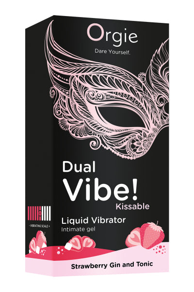 Gel d'excitation Dual Vibe Strawberry Gin Tonic Liquid Vibrator vue 2 | ÉCRIN