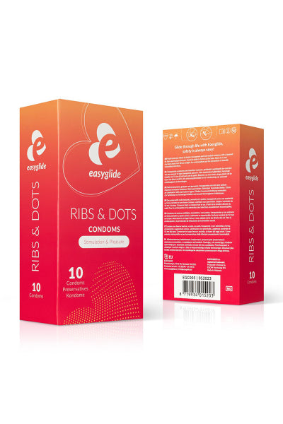 10 préservatifs Ribs and Dots - EasyGlide vue 2 | ÉCRIN