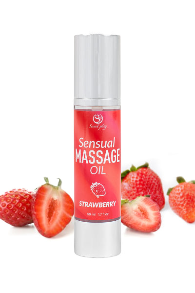 Huile de massage Fraise - Secret Play vue 2 | ÉCRIN