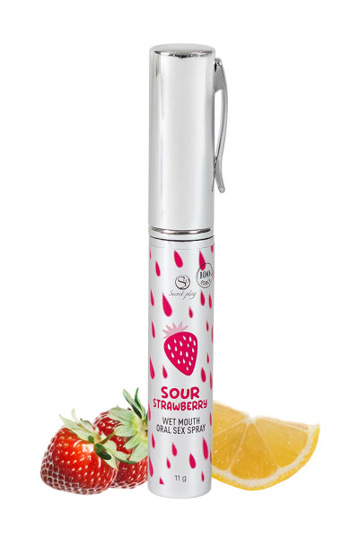 Spray sexe oral et bouche humide à la fraise acide vue 2 | ÉCRIN